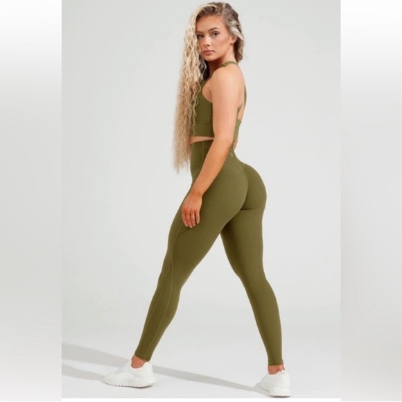 BuffBunny Olive Green Leggings - Picture 3 of 9
